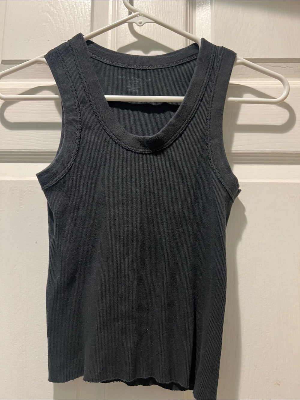 Brandy Melville Blue Cropped Ribbed Tank